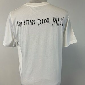 Men Christian Dior Paris Tee Shirt Sz:L Cotton 166